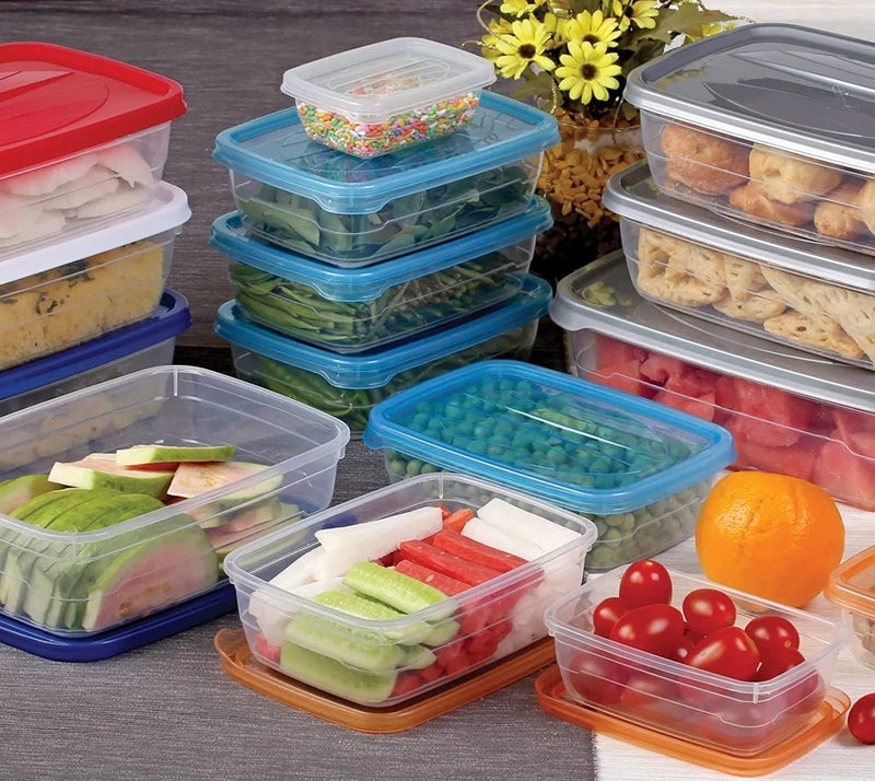 SKAIV Set of 6 Transparent Air Tight Lid Rectangular Plastic Kitchen Food Storage Container Clear Fridge Freezer Meat Storage Boxes Bowl 6 Pcs 225ml 325ml 650ml 1250ml 2200ml 3500ml - Image 5
