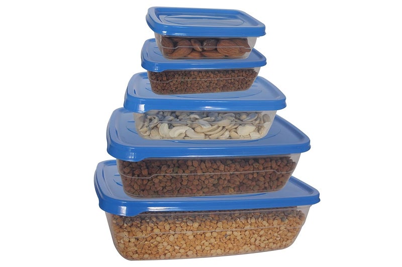 SKAIV Set of 6 Transparent Air Tight Lid Rectangular Plastic Kitchen Food Storage Container Clear Fridge Freezer Meat Storage Boxes Bowl 6 Pcs 225ml 325ml 650ml 1250ml 2200ml 3500ml - Image 4