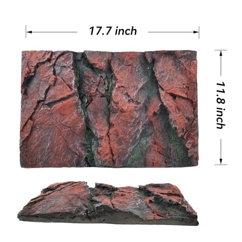 MUYG 3D Tank Background Board, Reptile Wall Backdrop Aquarium Rock Terrarium Cork Background Board DéCor Backgrounds Amphibian Habitat Decoration for Lizards Leopard Gecko Bearded Dragons Turtle - Image 2