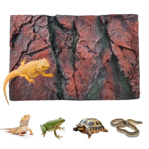 MUYG 3D Tank Background Board, Reptile Wall Backdrop Aquarium Rock Terrarium Cork Background Board DéCor Backgrounds Amphibian Habitat Decoration for Lizards Leopard Gecko Bearded Dragons Turtle - Image 1