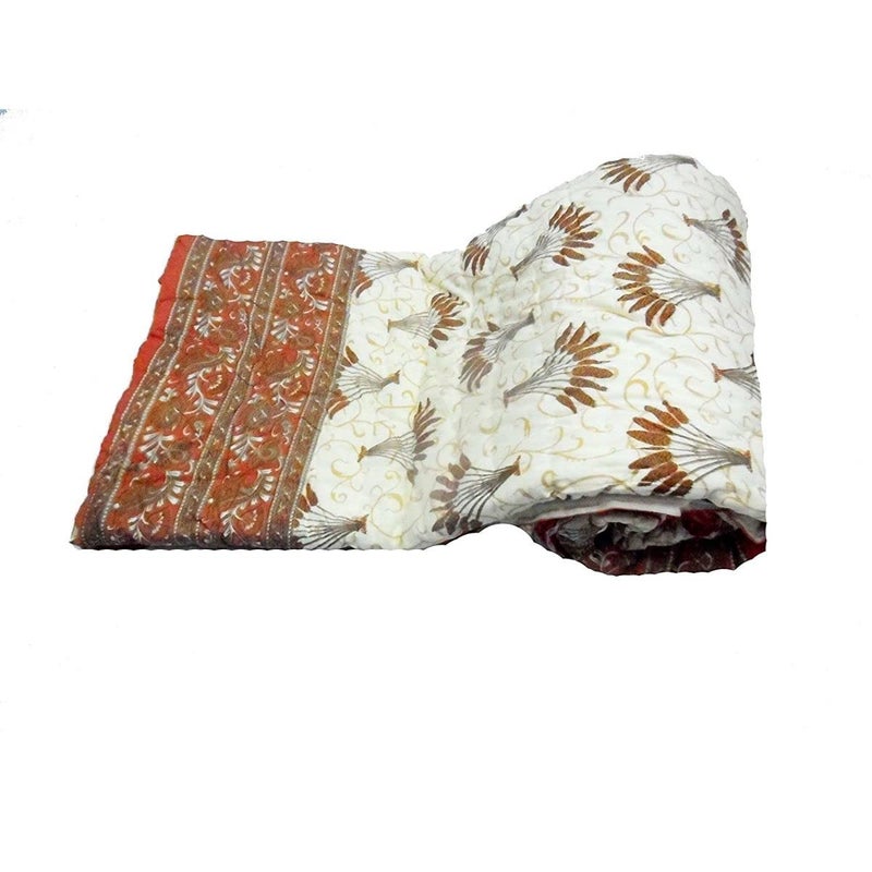 SAMRADHI Traditional Famous Jaipuri Beautiful Floral Print in Multi Colour Jaipuri Rajai/Razai/Quilt Single/Single Bed Quilt/Comforter/AC Quilt/AC Comforter - Image 2
