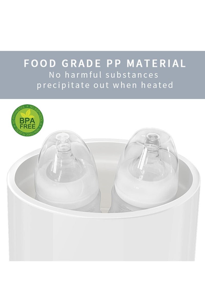 MIXDE Baby Bottle Warmer, 4-in-1 Smart Thermostat Double Bottle Baby Food Heater for Breast Milk Or Formula,Intelligent LED Panel Control Real-time Display of Fast Warming  - Image 3