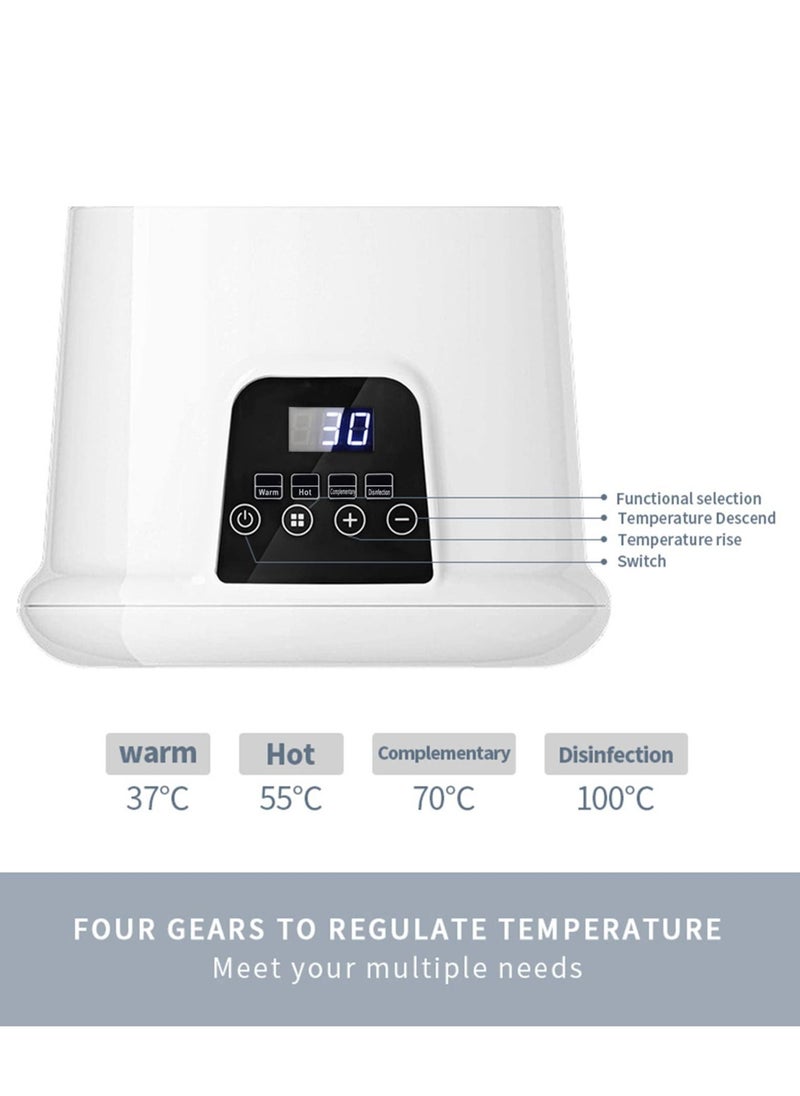 MIXDE - Baby Bottle Warmer, 4-in-1 Smart Thermostat Double Bottle Baby Food Heater for Breast Milk Or Formula,Intelligent LED Panel Control Real-time Display of Fast Warming - Image 1