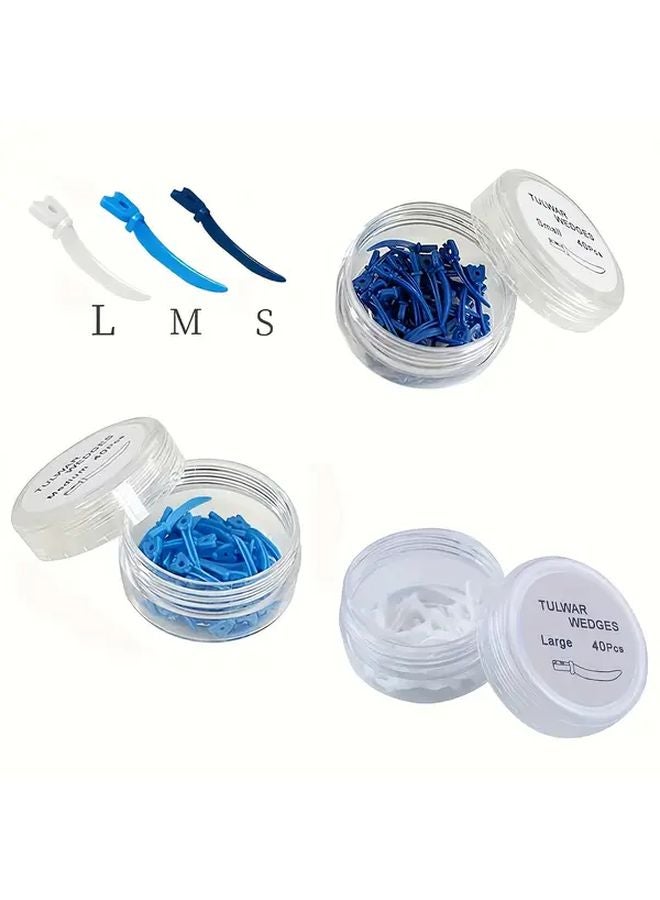 Light Blue 40pcs Dental Sectional Matrix System Wedge Refills Compatible with Tulwar Tools - Image 4