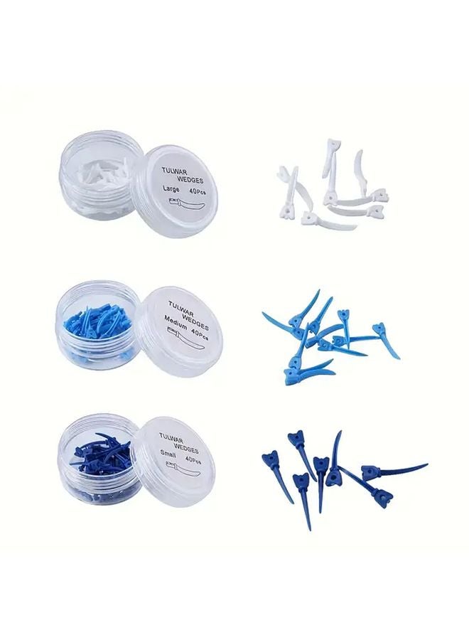 Light Blue 40pcs Dental Sectional Matrix System Wedge Refills Compatible with Tulwar Tools - Image 5