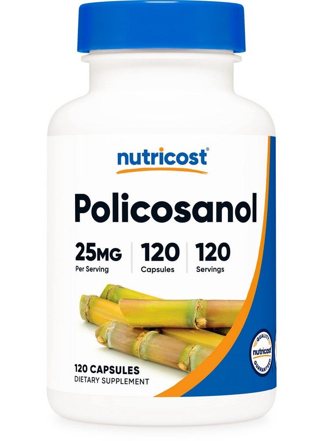 Nutricost Policosanol 25mg, 120 Capsules - Gluten Free, Non-GMO, and Vegetarian Friendly - Image 1