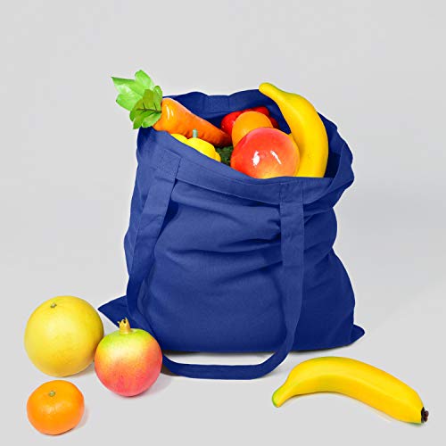 NPBAG 15 Pack 15'' X 16'' Blue Cotton Tote Bags, Lightweight Blank Bulk Cloth bags with 1pc of PTFE Teflon Sheet - Image 3