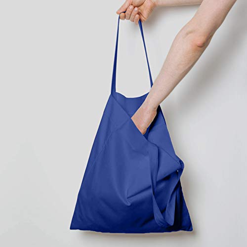 NPBAG 15 Pack 15'' X 16'' Blue Cotton Tote Bags, Lightweight Blank Bulk Cloth bags with 1pc of PTFE Teflon Sheet - Image 2