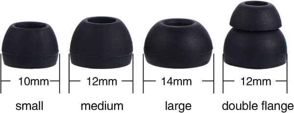 Earbudz Replacement Earbuds Ear Tips fit Powerbeats, Skullcandy, Panasonic, Symphonized, iFrogz, Mpow, & More - Small, Medium, Large and Double Flange (8 Pairs - 16 Pieces) - Image 3