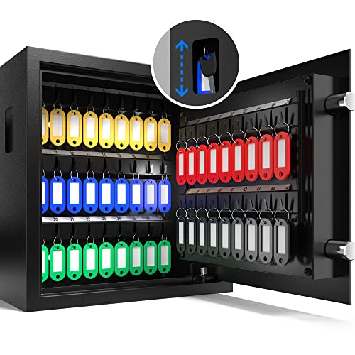 XDeer 45-Keys Key Lock Box Wall Mount with Advanced Anti-Theft Deposit Key Slot & LED Light, Key Cabinet with Combo and Key Lock, Key Safe for Hotels & Office & Companies & Car Dealerships 1PCS - Image 1