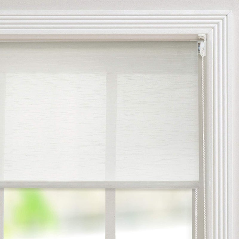 Deco Window Sheer Roller Blinds for Windows 42 Inches W X 84 Inches H Ivory RollUp Shades Light Filtering Sun UV Protection Polyester Curtains for Home Office - Image 5