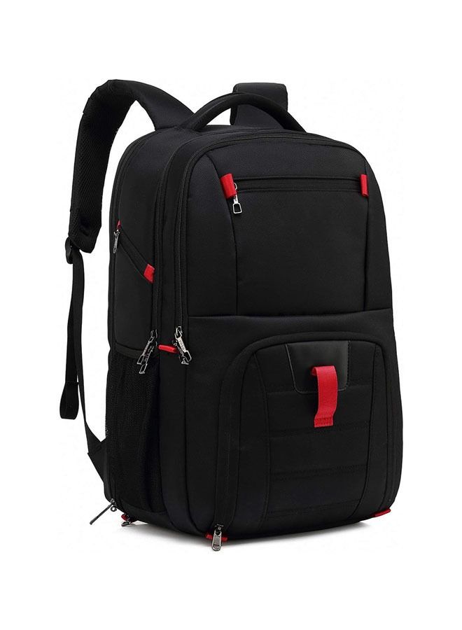 17.3 inch Travel Laptop Backpack Large Capacity College School Bookbags with USB Charging Port Business Computer Bag for Men and Women (Black) - Image 1