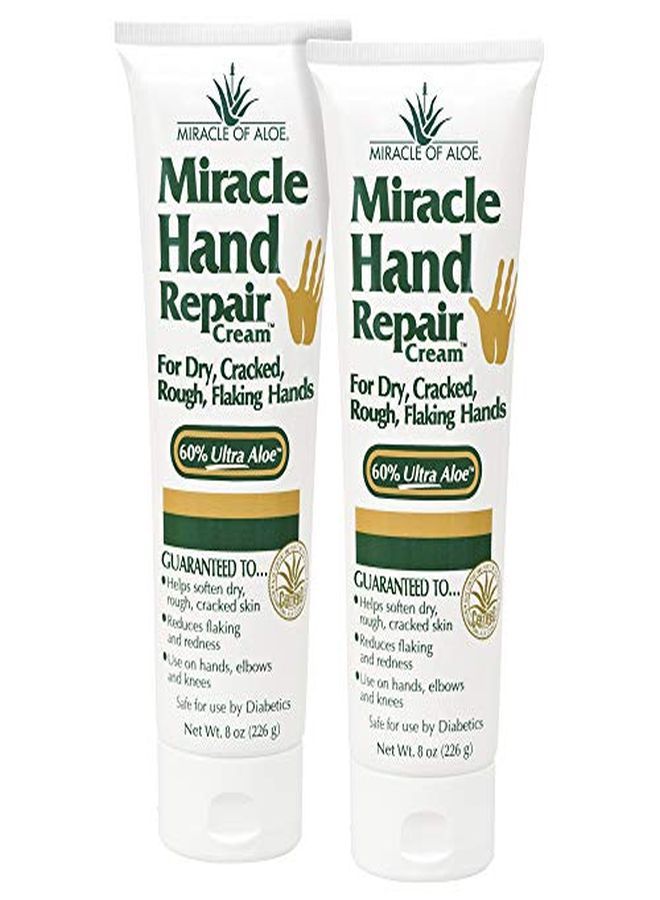 Miracle of Aloe 'S Miracle Hand Repair Cream (8 Oz Pack Of 2)  - Image 1