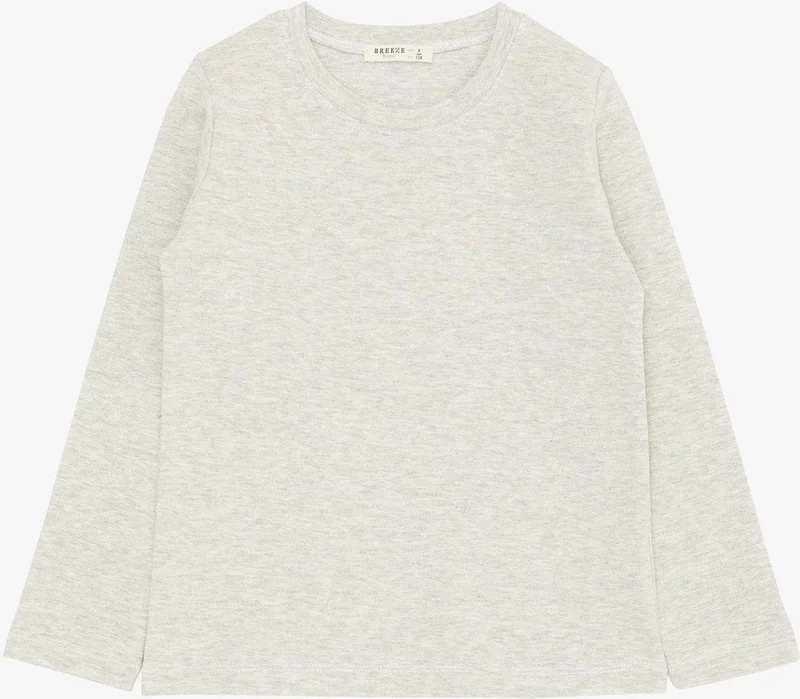 Breeze Breeze Boy's Long Sleeve T-Shirt Basic 4-8 Years, Beige Melange