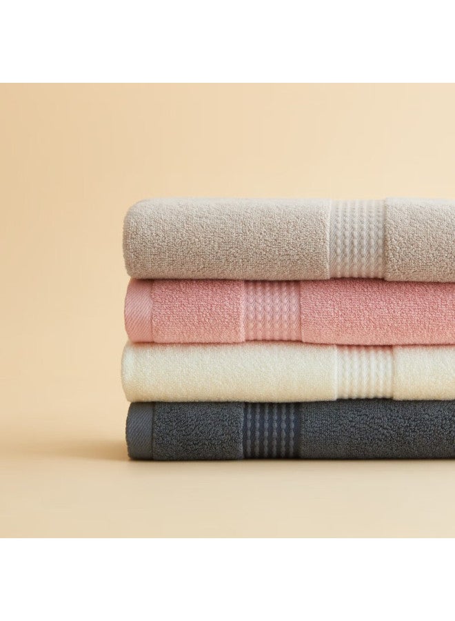 Hoyo Japan, Men's Towels, Five-star Hotel Face And Bath Towels, Absorbent Pure Cotton Towels, 2-pack, Coffee/pink - Image 2