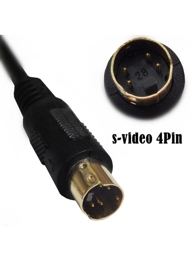 Traovien S-Video Cable Mini Din 4-Pin S Video Cable Male to Male Gold Plated Connector for Player Camcorders Laptops Transfer Video to TV or Monitor Connection Cable (3m/10Ft) - Image 3