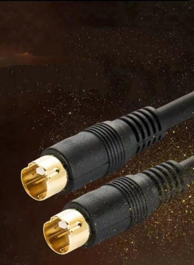 Traovien S-Video Cable Mini Din 4-Pin S Video Cable Male to Male Gold Plated Connector for Player Camcorders Laptops Transfer Video to TV or Monitor Connection Cable (3m/10Ft) - Image 2