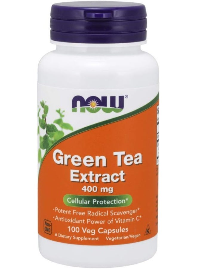 now Now Foods - Green Tea Extract 60% 400 Mg. 100 Capsules  - Image 1