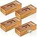 Yilloog 4 Pcs Christmas Wooden Puzzle Box with Hidden Compartments Gift Card Wooden Money Box for Cash Gift Secret Brain Teaser Puzzle Case for Adults Intelligence Camouflage Your Cash Money Holder - Image 2