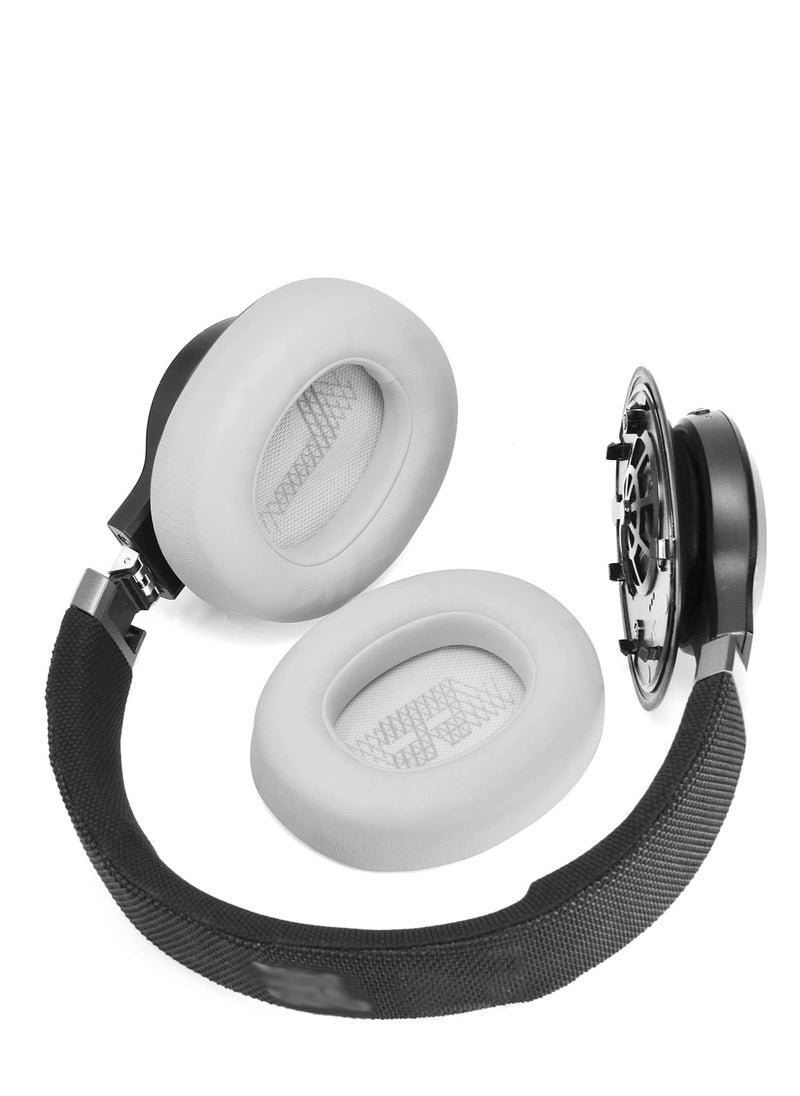 KASTWAVE - Live 650 BTNC E65BTNC Ear Cushion Memory Foam Ear Pads Replacement Compatible with JBL E65 E65BTNC / Duet NC/Live 650BTNC Live 660 BTNC Headphones (White) - Image 1