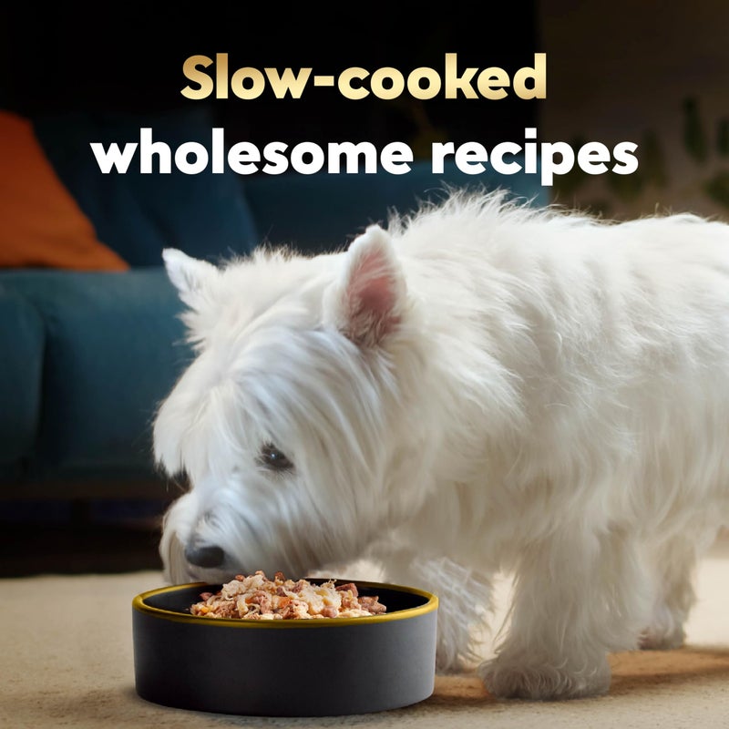 Cesar Wholesome Bowls Adult Wet Dog Food, Beef, Chicken, Carrots, Barley & Green Beans Recipe and Chicken, Apple & Sweet Potato Recipe Variety Pack, Wet Food for Dogs, 3 oz., 6 Count - Image 3