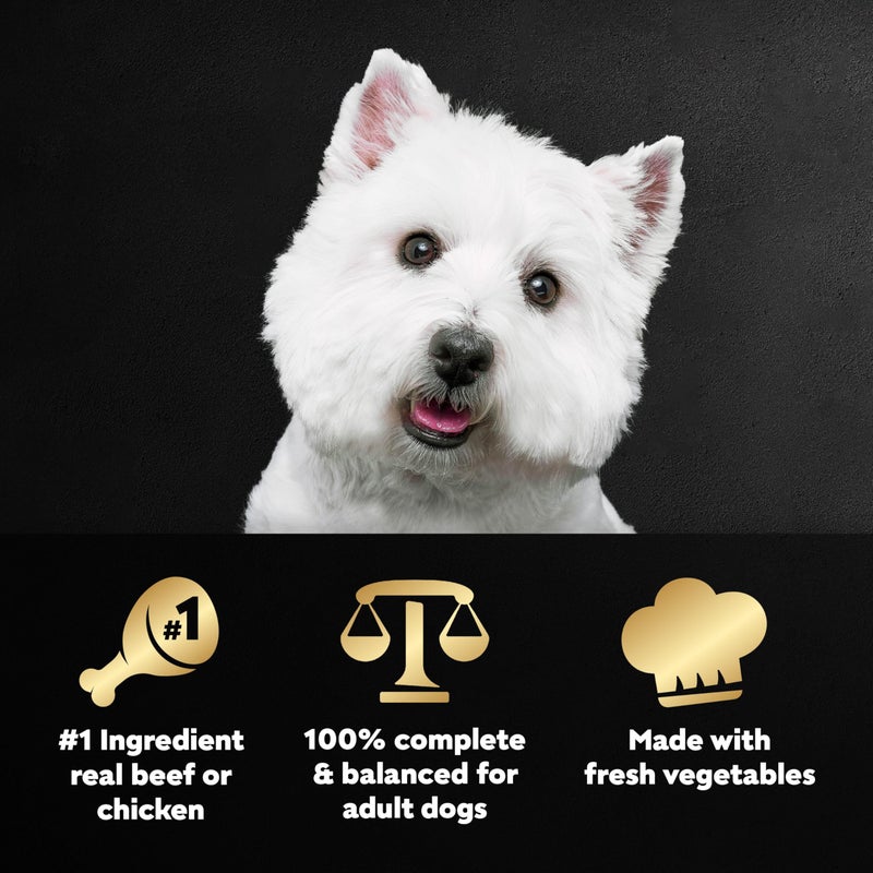 Cesar Wholesome Bowls Adult Wet Dog Food, Beef, Chicken, Carrots, Barley & Green Beans Recipe and Chicken, Apple & Sweet Potato Recipe Variety Pack, Wet Food for Dogs, 3 oz., 6 Count - Image 2