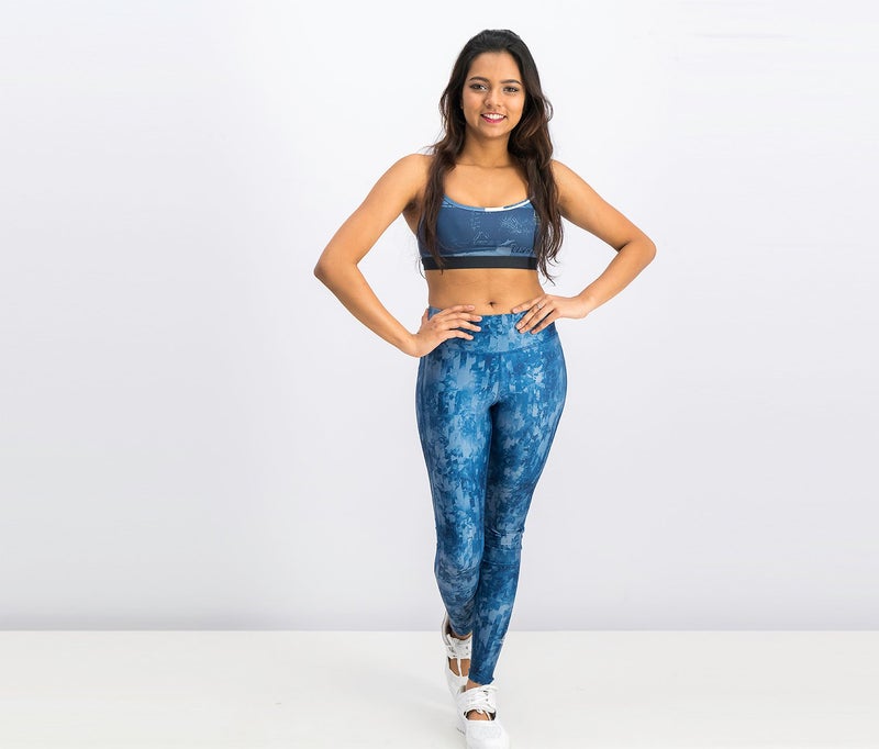 Reebok حمالة صدر رفيعة للنساء كروس فيت، زرقاء - Image 2