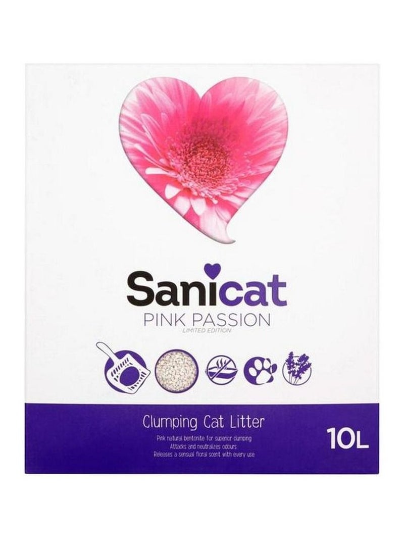 Sanicat Pink Passion Clumping Litter 10L - Image 1