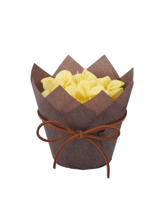 200 Pcs Retro Tulip Shape Greaseproof Baking Cups, Disposable Muffin Cupcake Liners - Image 5
