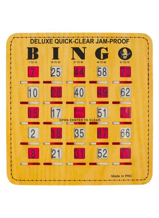 Mr Chips Jam Proof Quick Clear Bingo Cards with Sliding Windows - 50 Cards - Image 1