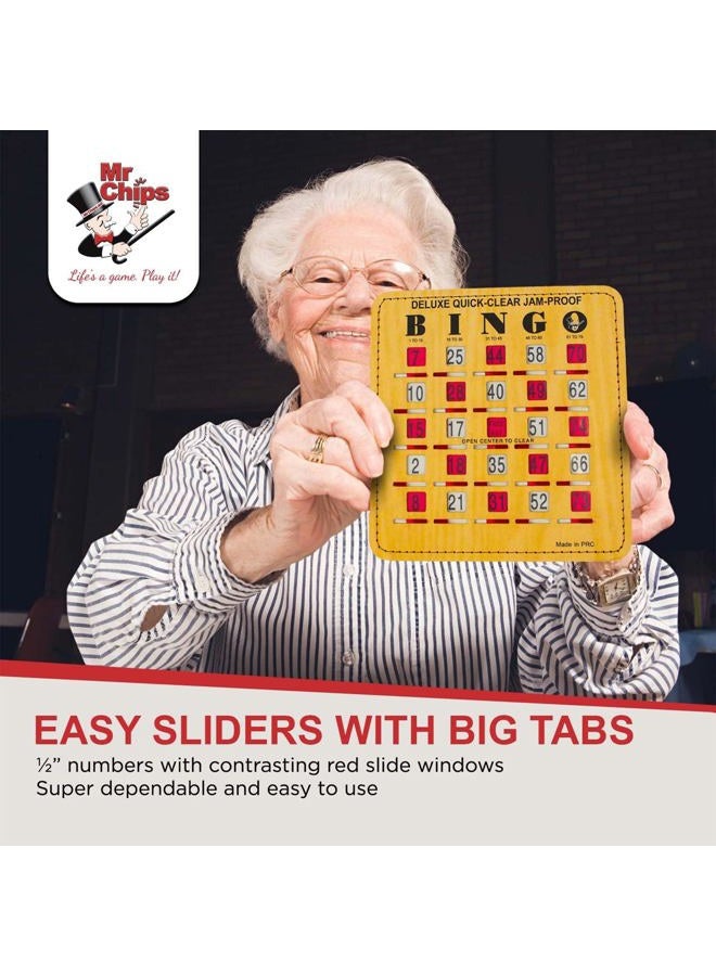 Mr Chips Jam Proof Quick Clear Bingo Cards with Sliding Windows - 50 Cards - Image 5