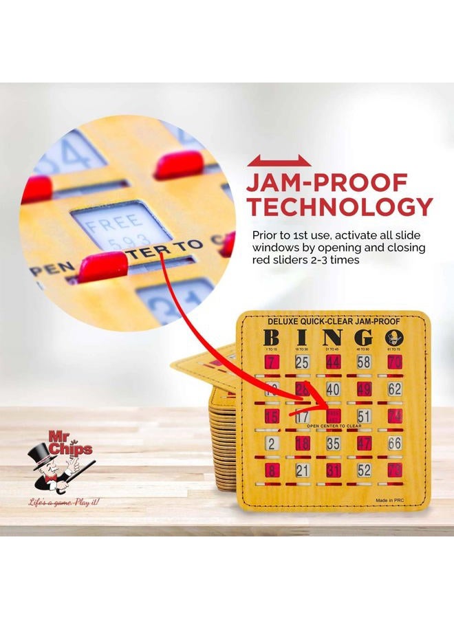Mr Chips Jam Proof Quick Clear Bingo Cards with Sliding Windows - 50 Cards - Image 4