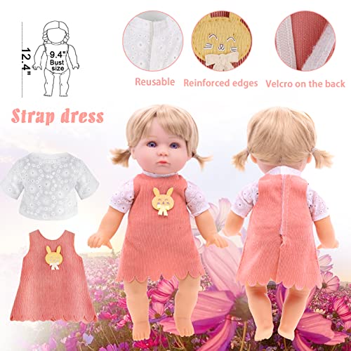 MLcnleS Alive Girl Baby Clothes - 6 Sets 12 Inch Baby Dolls Dress Accessories Include unicorrn Skirt Snow White Dresses Swimsuit Outfits, 12 Inch Doll Clothing for Girls Birthday Xmas Gift - Image 3