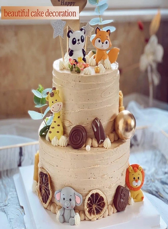 Skytail Animal Fondant Mold Lion Rabbit Chocolate Mold Giraffe Elephant Dinosaur Silicone Molds for DIY Jungle Safari Cake Decorating Molds for Cupcakes Candy Cookies Soap Candles Epoxy Clay Mold - Image 5