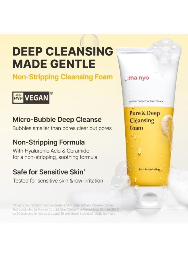 MA:NYO Pure & Deep Cleansing Foam, Facial Cleanser, for Double Cleansing, Pore Cleaner, Blackhead Remover, Acne Face Wash, Korean Skin Care, 6.7 fl oz (200ml) - Image 2