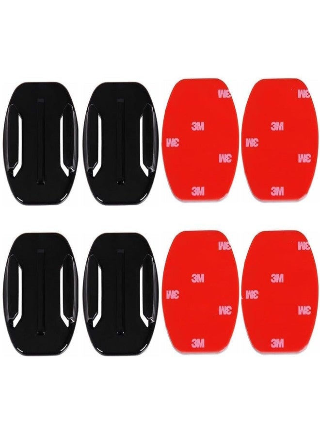 Action Pro 3M Flat Adhesive Mount Sticky Mount Compatible with GoPro-13/12/11/10/9/8/7/6/5/4/3+/3/SJCAM/Yi/ 4K/Insta 360/Eken Noise Play and Other Action Cameras (Pack of 4) - Image 1