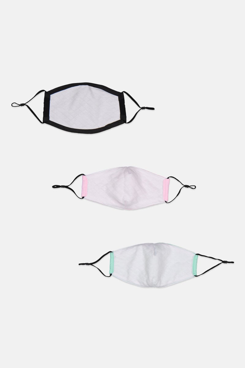 DesignB London 3 Pieces Unisex Face Mask, Multicolor - Image 2