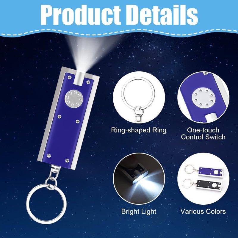 flintronic 4 Pieces Mini Keychain Torch - LED Flashlight for Outdoor Activities - Image 3