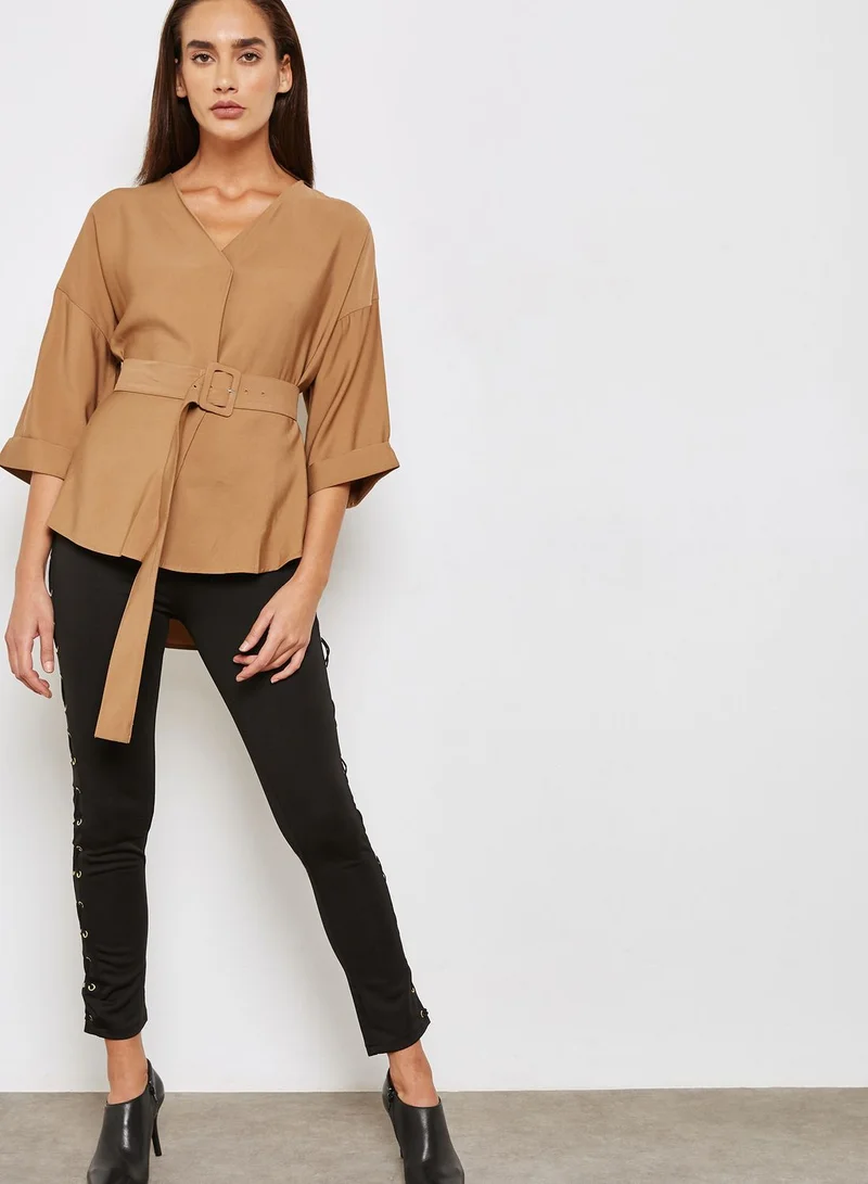 Ginger Belted Top