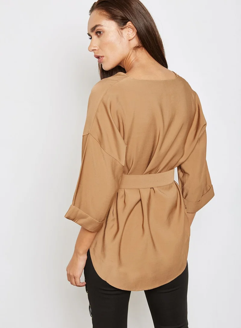 Ginger Belted Top