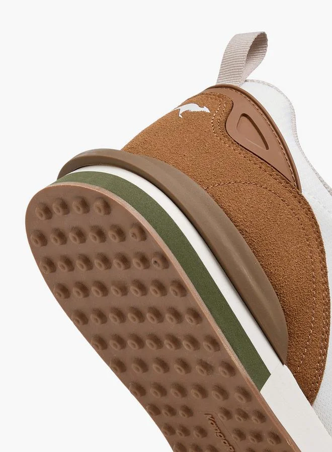 Kangaroos BEIGE Women Colourblock Lace-Up Sports Shoes for Men | Best Price UAE