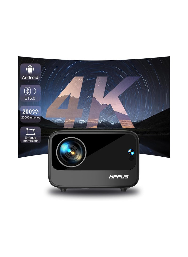 4K Projector with WiFi6, Bluetooth, FHD 1080P Native, 500 ANSI, Electric Focus, Home Cinema for iOS/Android/TV Stick, USB, HDMI  - Image 2