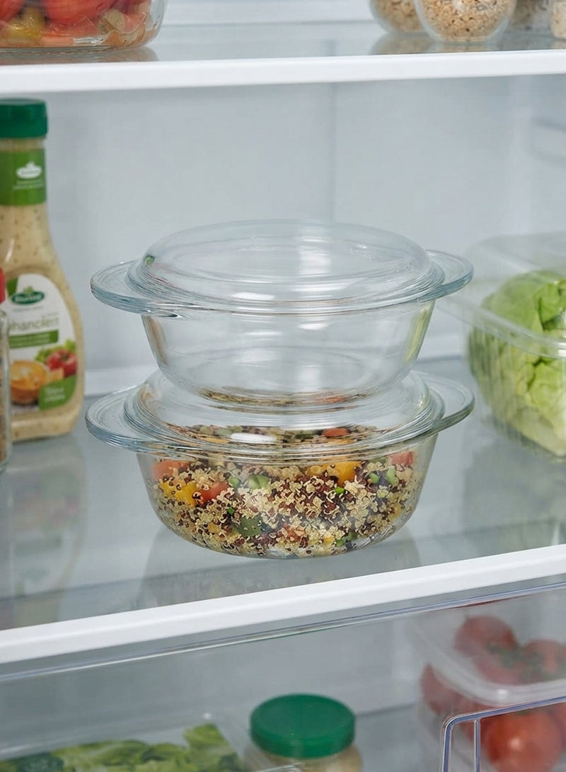 MARINEX Small Glass Casserole with Lid 1.0L – Durable Heat-Resistant Borosilicate Cookware | Transparent Oven-Safe - Image 5
