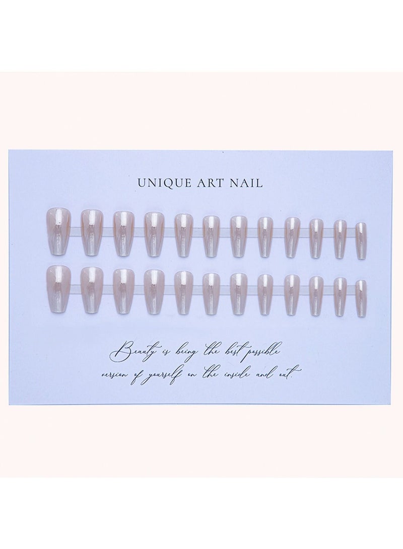 24 Pieces False Nails Set,Universal European And American Manicure, Detachable Nail Stickers - Image 4