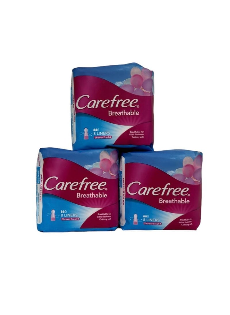 Carefree CAREFREE PADS BREATHABLE 8pcs X 3  - Image 1