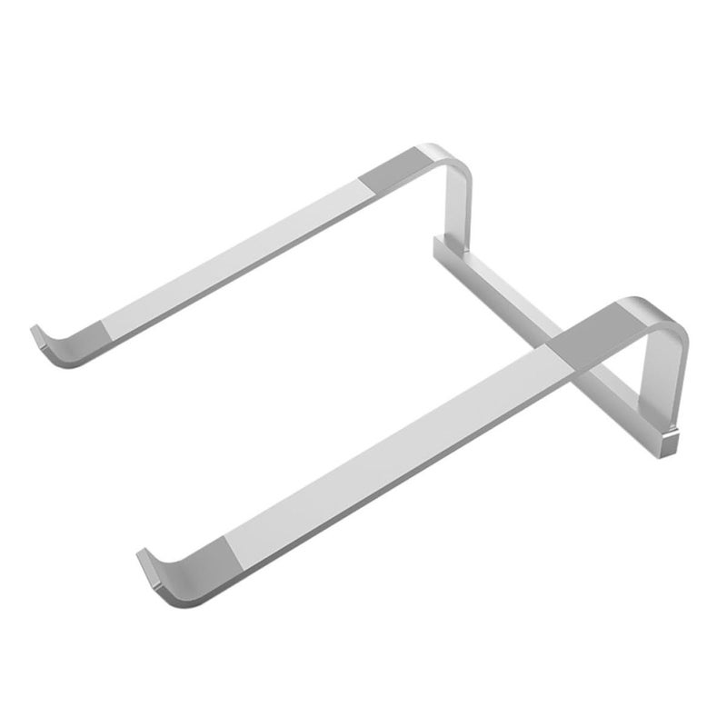 Aluminum Laptop Stand With Cooling Vent Adjustable Height Computer Holder Desk Elevating Rack For Office And Home Use Silver - Image 2