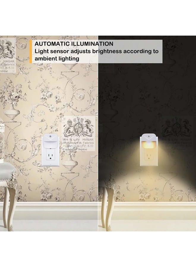 Uigos LED Night Light, Warm White Nightlight, Dusk-to-Dawn Sensor, Bedroom, Bathroom, Kitchen, Hallway, Stairs, Energy Efficient, Compact, 6-Pack - Image 5