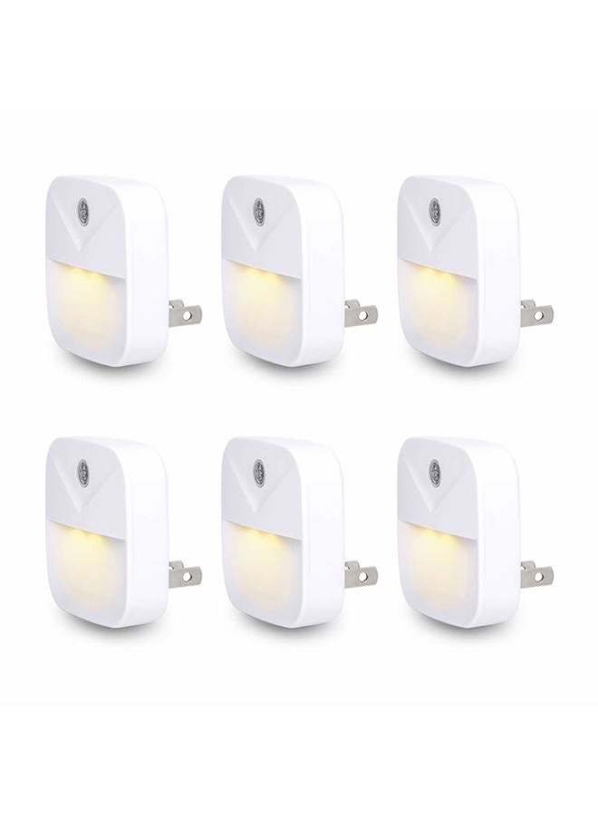 Uigos LED Night Light, Warm White Nightlight, Dusk-to-Dawn Sensor, Bedroom, Bathroom, Kitchen, Hallway, Stairs, Energy Efficient, Compact, 6-Pack - Image 1