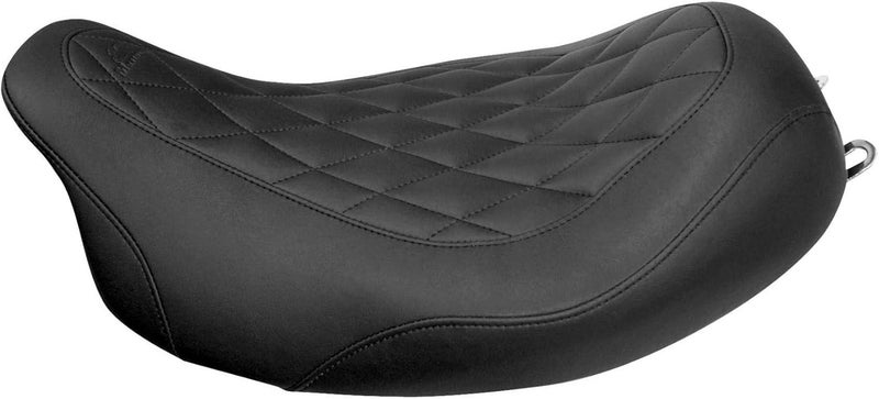 Mustang Motorcycle Seats 76704 Wide Tripper Solo Seat for Harley-Davidson Dyna 2006-'17, Diamond, Black - Image 2