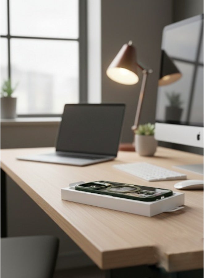 Grace Premium Green Magnetic Clear Case for iPhone - MagSafe Compatible with Enhanced Camera Protection and stand - protective cover for iPhone - Image 2